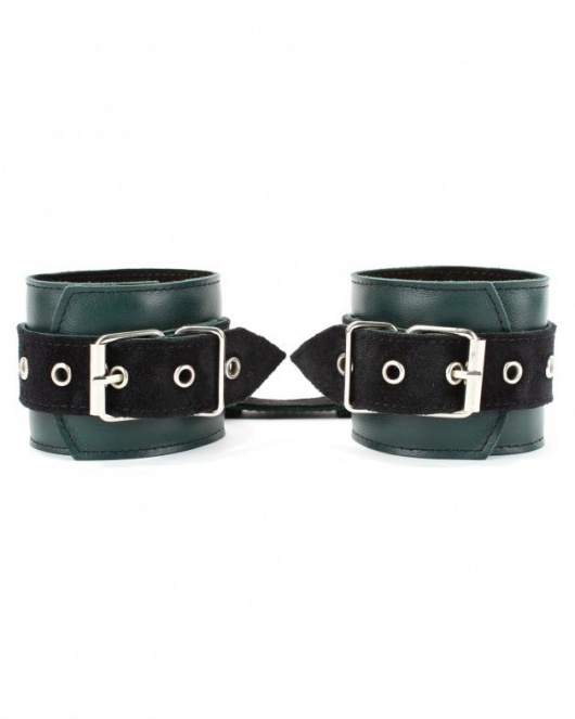 Изумрудные наручники Ladys Arsenal на карабинах - БДСМ Арсенал - купить с доставкой в Челябинске