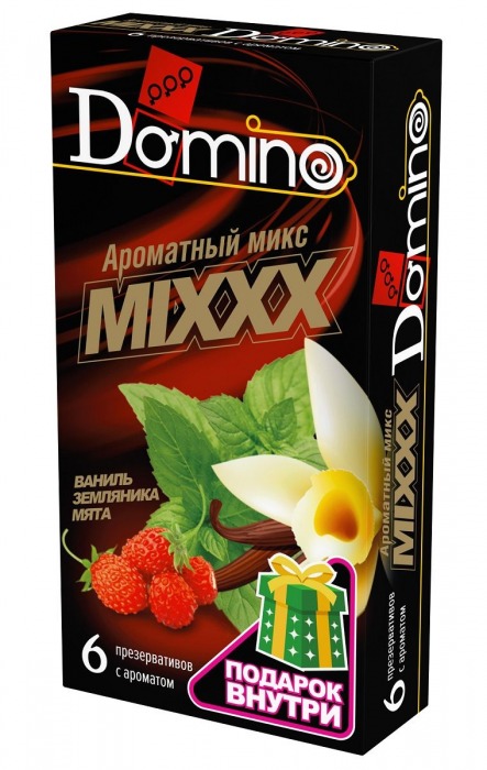 Ароматизированные презервативы DOMINO  Ароматный микс  - 6 шт. - Domino - купить с доставкой в Челябинске