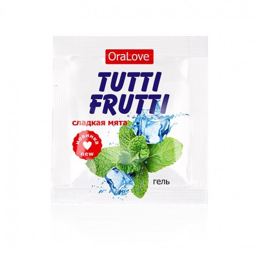 Пробник гель-смазки Tutti-frutti со вкусом мяты - 4 гр. - Биоритм - купить с доставкой в Челябинске