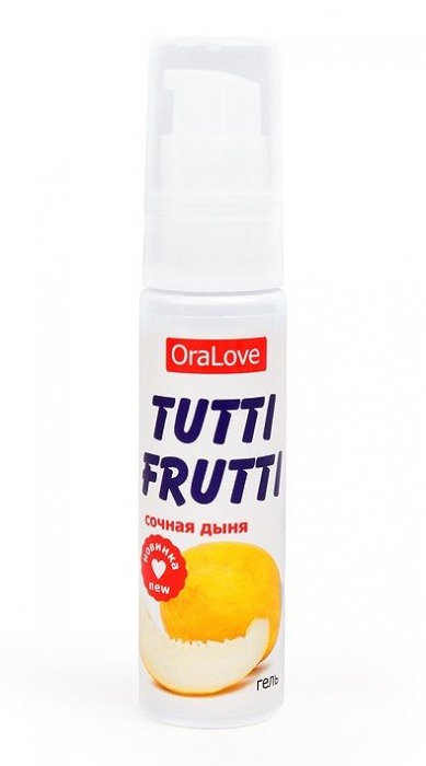 Гель-смазка Tutti-frutti со вкусом сочной дыни - 30 гр. - Биоритм - купить с доставкой в Челябинске