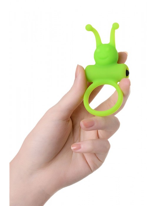 Зеленое эрекционное виброкольцо на пенис Cock Ring - A-toys - в Челябинске купить с доставкой