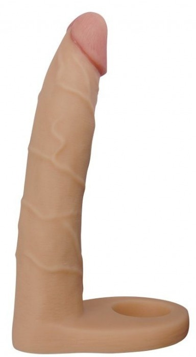 Телесная насадка-фаллоимитатор для двойного проникновения - 17 см. - Lovetoy - купить с доставкой в Челябинске