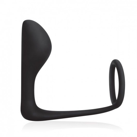 Стимулятор простаты с фиксацией эрекционным кольцом Prostate Gear - BlueLine - в Челябинске купить с доставкой