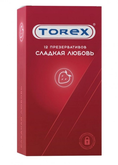 Презервативы Torex  Сладкая любовь  с ароматом клубники - 12 шт. - Torex - купить с доставкой в Челябинске