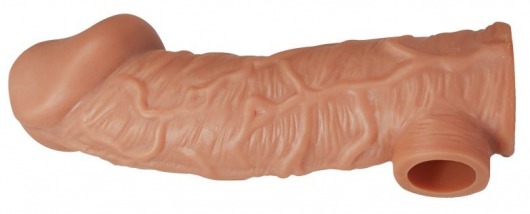 Телесная насадка на фаллос с фиксацией мошонки EXTREME SLEEVE - 15,6 см. - KOKOS - в Челябинске купить с доставкой