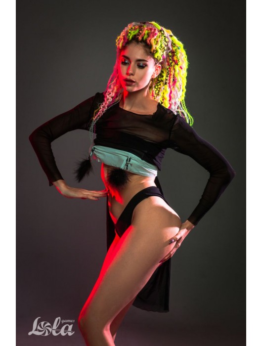 Зажимы на соски с черным пухом Euphoric - Lola Games - купить с доставкой в Челябинске