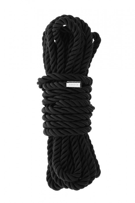 Черная веревка для шибари DELUXE BONDAGE ROPE - 5 м. - Dream Toys - купить с доставкой в Челябинске