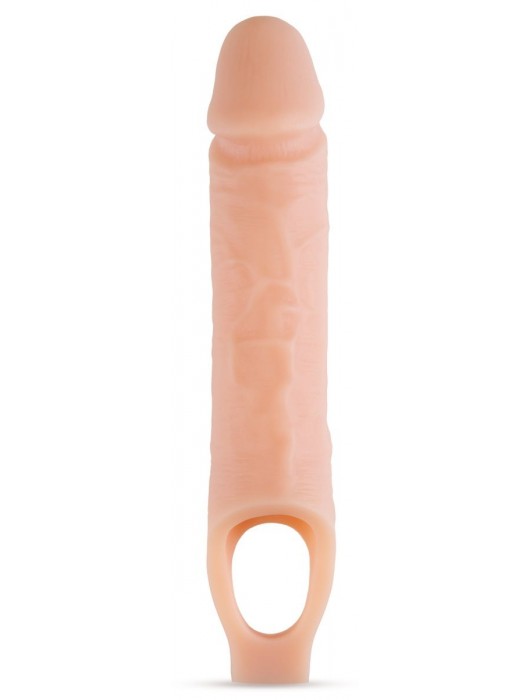 Телесный реалистичный фаллоудлинитель 10 Inch Silicone Cock Sheath Penis Extender - 25,4 см. - Blush Novelties - в Челябинске купить с доставкой