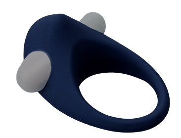Гладкое синее эрекционное виброкольцо STIMU RING - Dream Toys - в Челябинске купить с доставкой