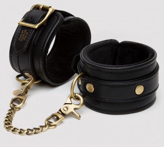 Черные оковы на ноги Bound to You Faux Leather Ankle Cuffs - Fifty Shades of Grey - купить с доставкой в Челябинске