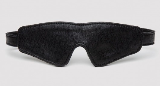 Черная плотная маска на глаза Bound to You Faux Leather Blindfold - Fifty Shades of Grey - купить с доставкой в Челябинске