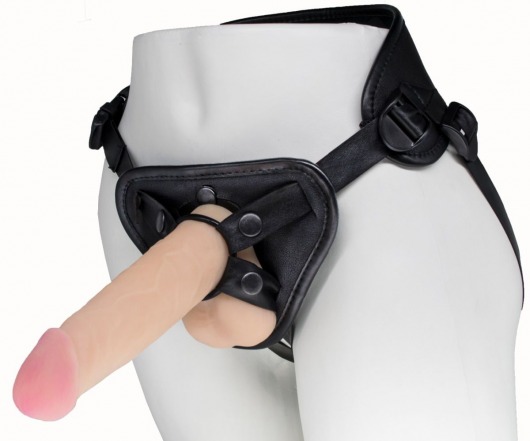 Пояс харнесс BEST UNI strap с 2 насадками - 18 и 22 см. - LOVETOY (А-Полимер) - купить с доставкой в Челябинске
