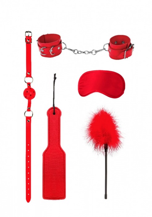 Красный игровой набор БДСМ Introductory Bondage Kit №4 - Shots Media BV - купить с доставкой в Челябинске