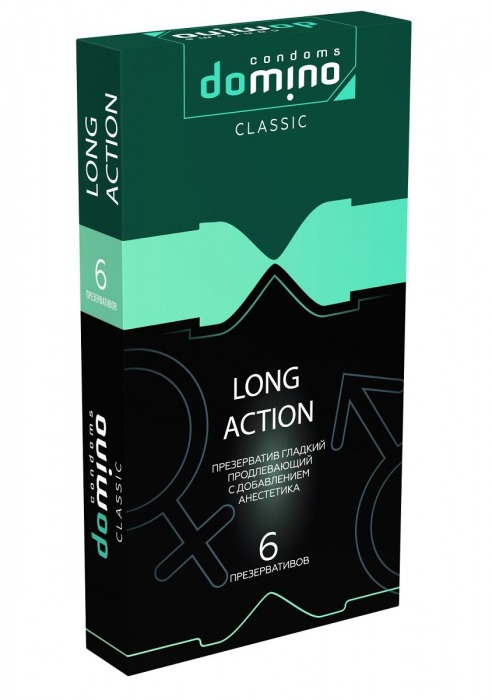 Презервативы с пролонгирующим эффектом DOMINO Classic Long action - 6 шт. - Domino - купить с доставкой в Челябинске