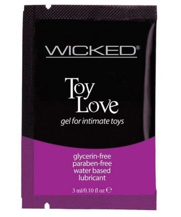 Лубрикант на водной основе для использования с игрушками WICKED Toy Love - 3 мл. - Wicked - купить с доставкой в Челябинске