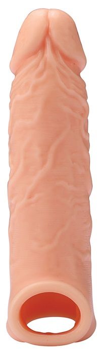 Телесная насадка EXTENDER WITH BALL STRAP 6.5 - 17 см. - Dream Toys - в Челябинске купить с доставкой