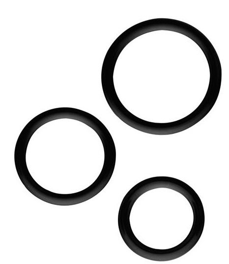 Набор из 3 эрекционных колец SILICONE COCKRINGS - Dream Toys - в Челябинске купить с доставкой