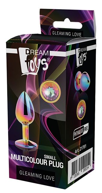 Голографическая анальная втулка с радужным кристаллом - 7,1 см. - Dream Toys - купить с доставкой в Челябинске