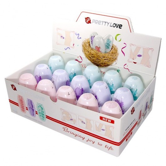 Набор из 15 мини-мастурбаторов Fantastic Egg Hard Boiled - Baile - в Челябинске купить с доставкой