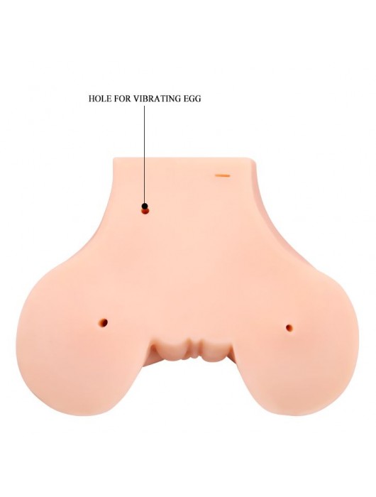 Телесная вибровагина Julie с 2 рабочими отверстиями - Baile - в Челябинске купить с доставкой