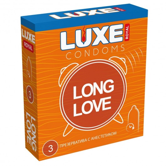 Презервативы с продлевающим эффектом LUXE Royal Long Love - 3 шт. - Luxe - купить с доставкой в Челябинске