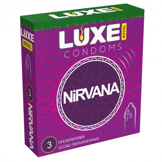 Презервативы с увеличенным количеством смазки LUXE Royal Nirvana - 3 шт. - Luxe - купить с доставкой в Челябинске