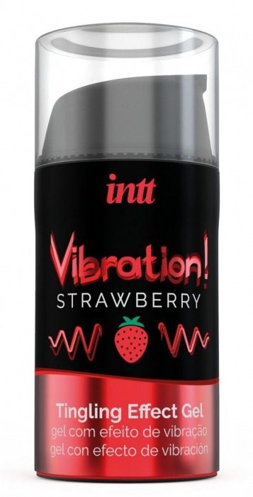 Жидкий интимный гель с эффектом вибрации Vibration! Strawberry - 15 мл. - INTT - купить с доставкой в Челябинске