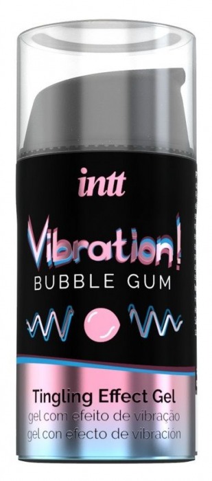 Жидкий интимный гель с эффектом вибрации Vibration! Bubble Gum - 15 мл. - INTT - купить с доставкой в Челябинске
