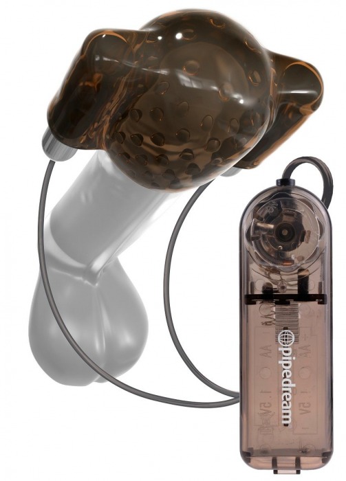 Дымчатый вибростимулятор головки пениса Dual Vibrating Head Teaser - Pipedream - в Челябинске купить с доставкой