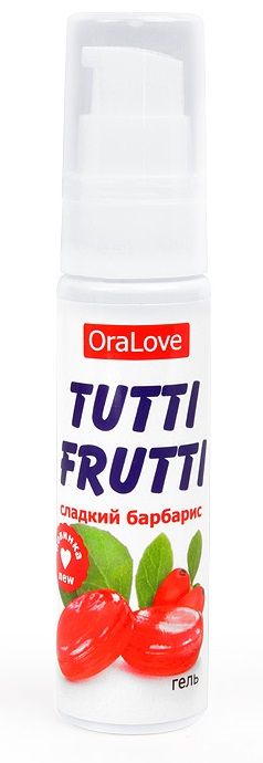 Гель-смазка Tutti-frutti со вкусом барбариса - 30 гр. - Биоритм - купить с доставкой в Челябинске