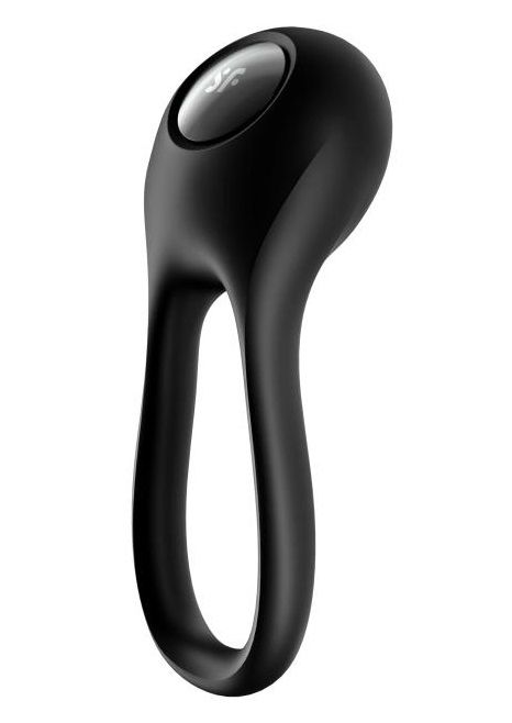 Черное эрекционное виброкольцо Majestic Duo - Satisfyer - в Челябинске купить с доставкой