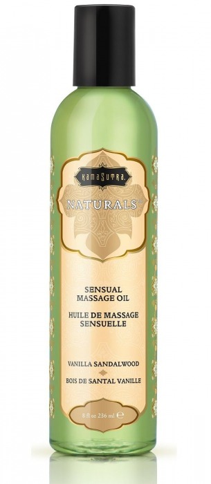 Массажное масло Naturals Vanilla Sandalwood с ароматом ванили и сандала - 236 мл. - Kama Sutra - купить с доставкой в Челябинске