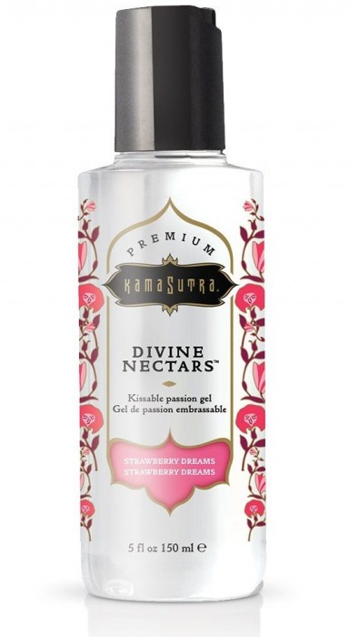 Гель-лубрикант на водной основе Divine Nectars Strawberry Dream с ароматом клубники - 150 мл. - Kama Sutra - купить с доставкой в Челябинске