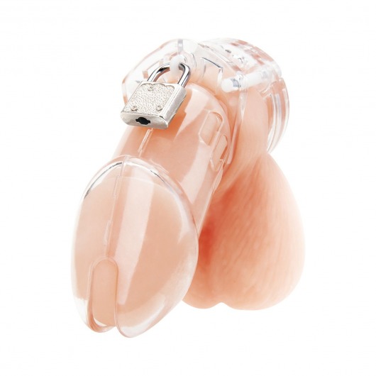 Прозрачная клетка целомудрия Acrylic See-thru Chastity Cage - BlueLine - купить с доставкой в Челябинске