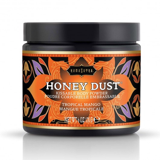 Пудра для тела Honey Dust Body Powder с ароматом манго - 170 гр. - Kama Sutra - купить с доставкой в Челябинске
