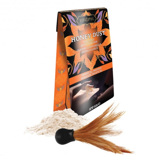 Пудра для тела Honey Dust Body Powder с ароматом манго - 28 гр. - Kama Sutra - купить с доставкой в Челябинске