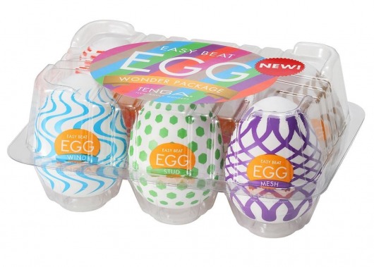 Набор из 6 мастурбаторов Tenga EGG IV с различным рельефом - Tenga - в Челябинске купить с доставкой