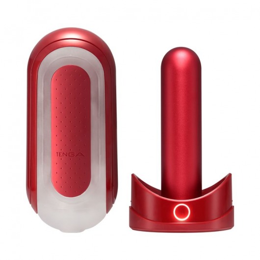 Красный мастурбатор Flip Zero Red   Warmer с подогревом - Tenga - в Челябинске купить с доставкой