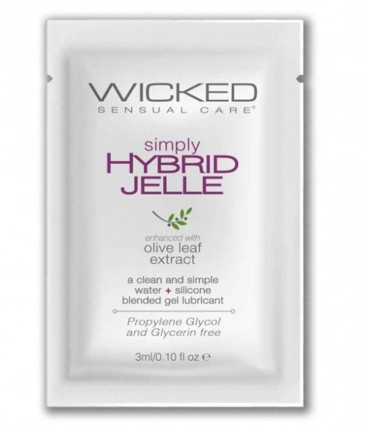 Гель-лубрикант на водно-силиконовой основе Simply Hybrid Jelle - 3 мл. - Wicked - купить с доставкой в Челябинске