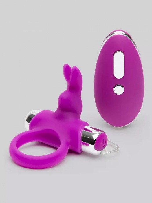 Лиловое виброкольцо с пультом ДУ Remote Control Cock Ring - Happy Rabbit - в Челябинске купить с доставкой
