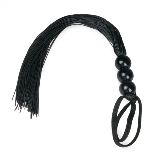 Черная силиконовая плеть Silicone Whip - 32 см. - Easy toys - купить с доставкой в Челябинске