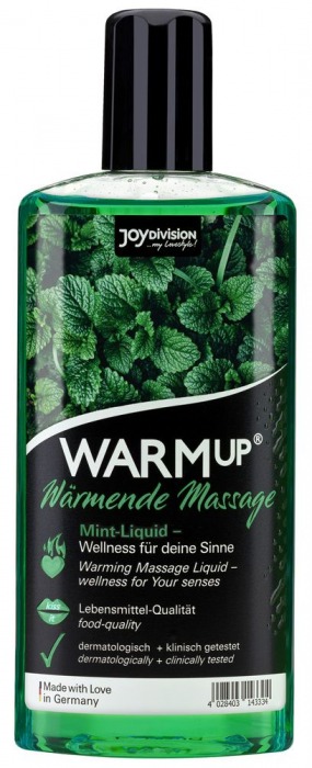Массажное масло WARMup Mint с ароматом мяты - 150 мл. - Joy Division - купить с доставкой в Челябинске