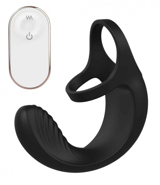 Черный анальный стимулятор с эрекционными кольцами Remote Couple Teaser - Dream Toys - в Челябинске купить с доставкой
