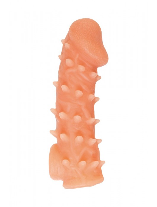 Телесная закрытая насадка с пупырышками Cock Sleeve Size L - 17,6 см. - KOKOS - в Челябинске купить с доставкой