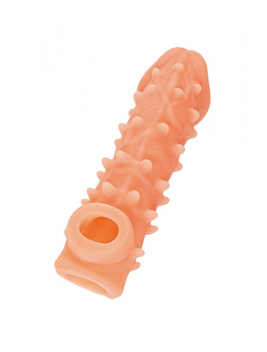 Телесная закрытая насадка с пупырышками Cock Sleeve Size L - 17,6 см. - KOKOS - в Челябинске купить с доставкой