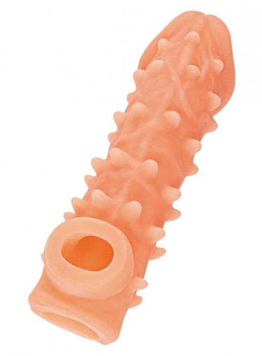 Телесная закрытая насадка с пупырышками Cock Sleeve Size L - 17,6 см. - KOKOS - в Челябинске купить с доставкой