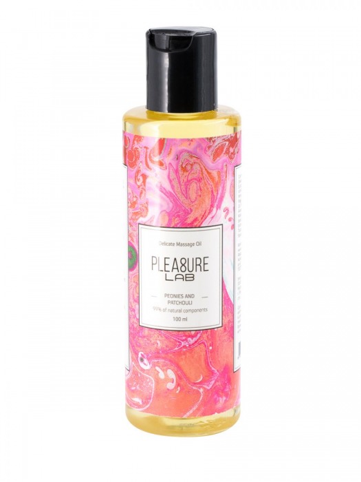 Массажное масло Pleasure Lab Delicate с ароматом пиона и пачули - 100 мл. - Pleasure Lab - купить с доставкой в Челябинске