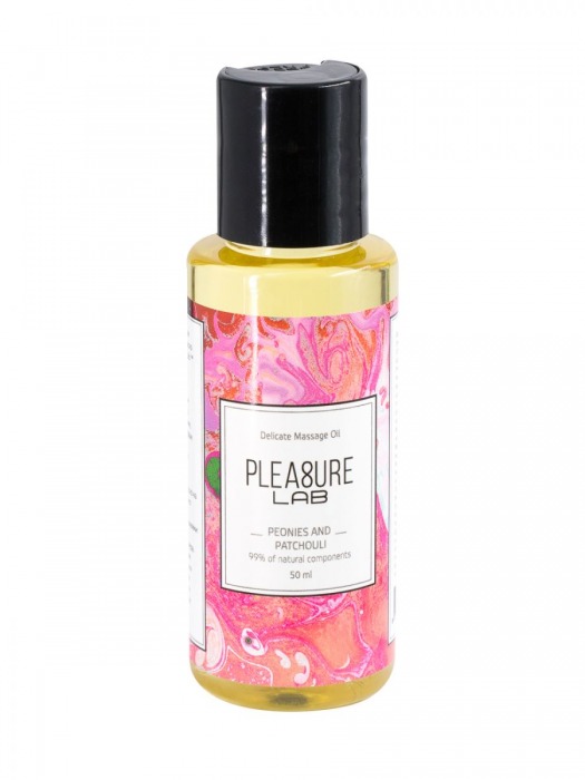 Массажное масло Pleasure Lab Delicate с ароматом пиона и пачули - 50 мл. - Pleasure Lab - купить с доставкой в Челябинске