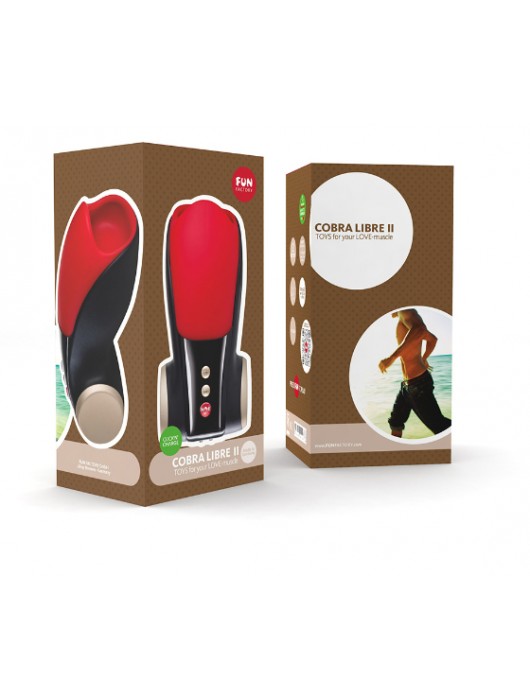 Чёрно-красный вибромастурбатор Cobra Libre 2 - Fun Factory - в Челябинске купить с доставкой