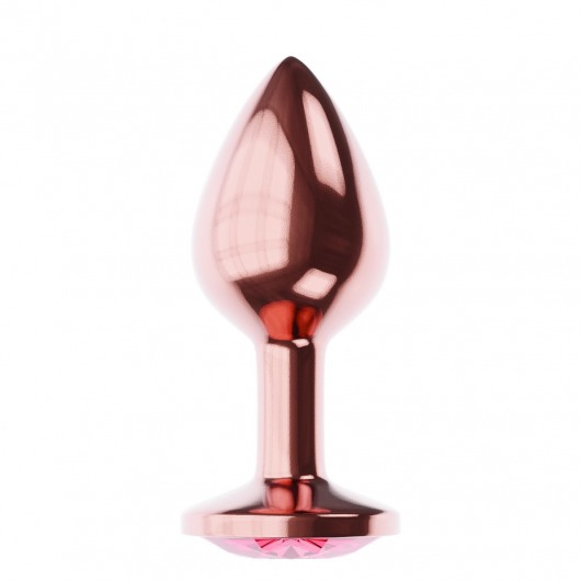 Пробка цвета розового золота с малиновым кристаллом Diamond Ruby Shine L - 8,3 см. - Lola Games - купить с доставкой в Челябинске